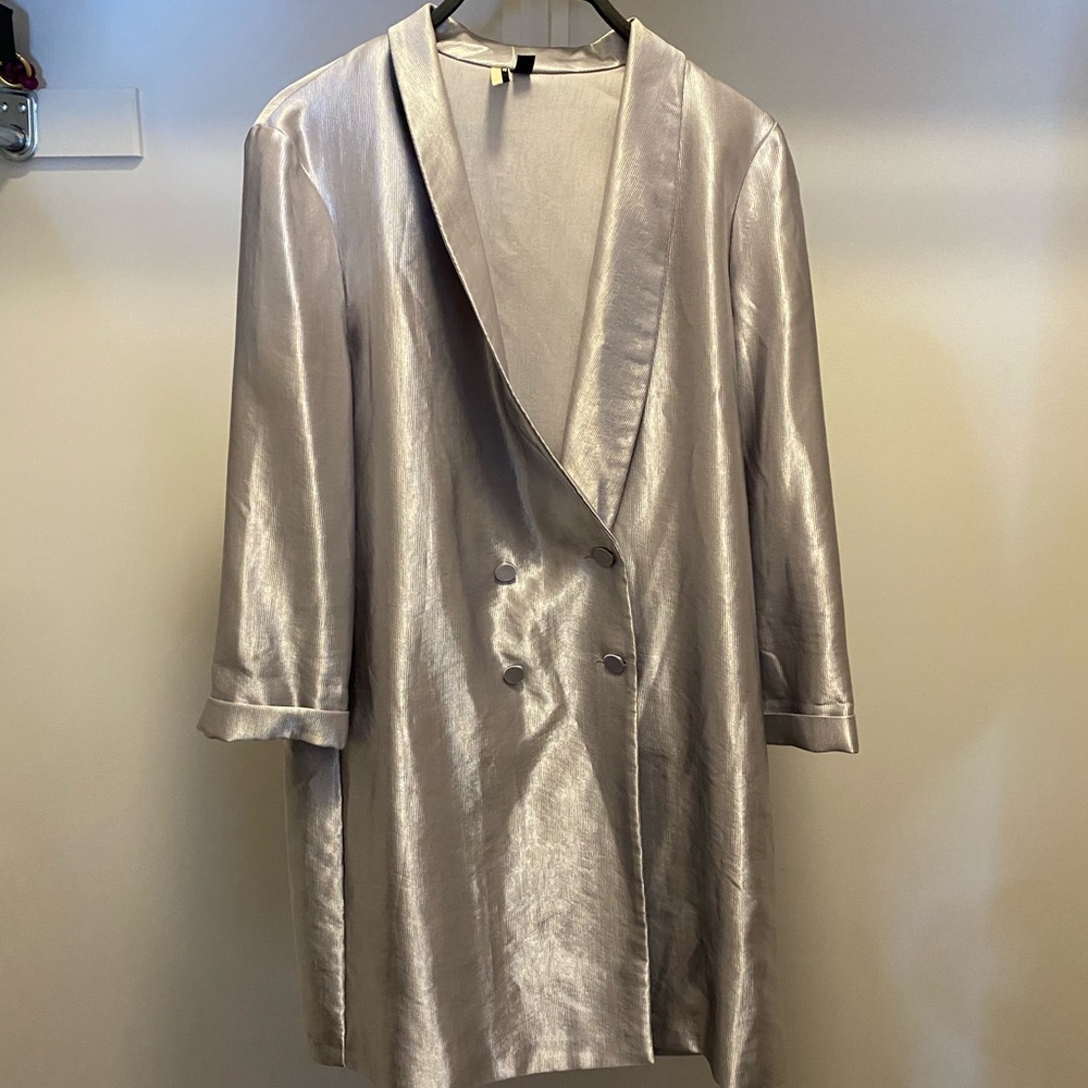Top shop silver blazer